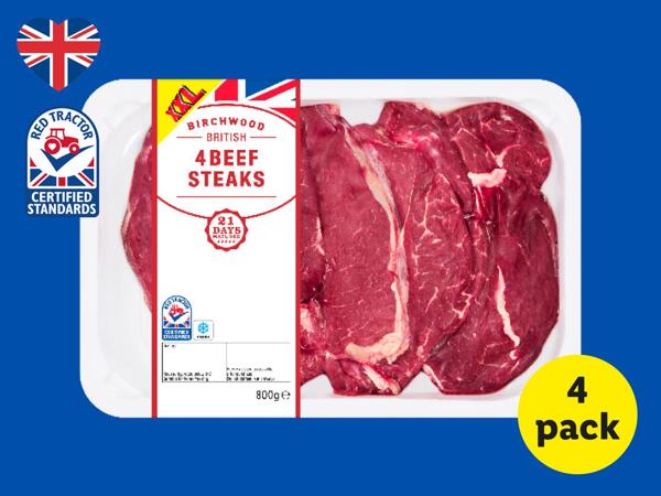 Birchwood 4 British Beef Steaks