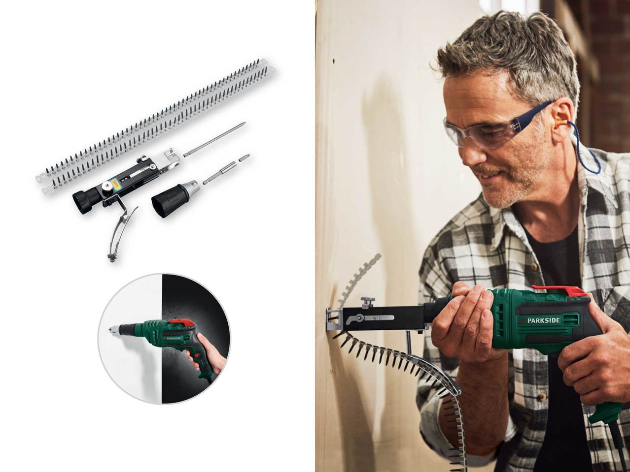 PARKSIDE 520W Automatic Feed Drywall Screwdriver
