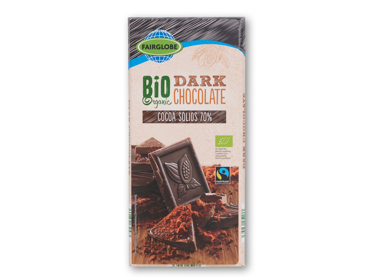FAIRGLOBE Økologisk mørk chokolade