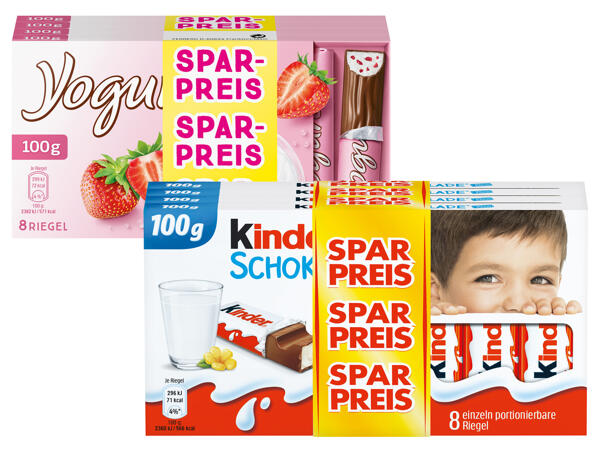 Ferrero/Kinder Schokolade oder Yogurette