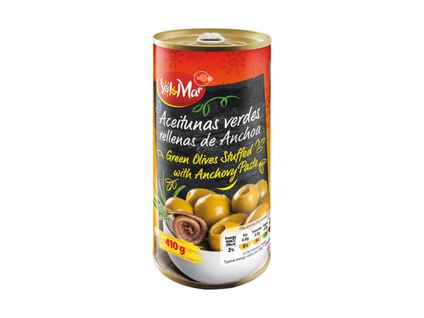Green Olives Stuffed with Anchovy Paste