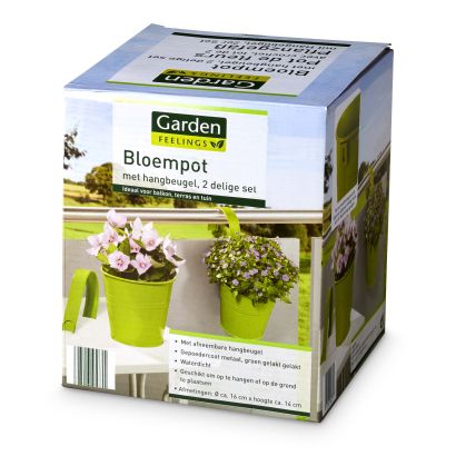 Bloempot met hangbeugel