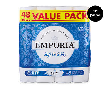 Emporia Toilet Paper 3ply 48pk
