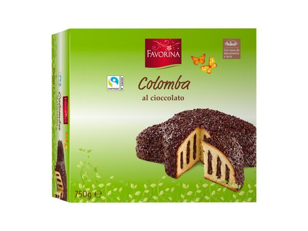 Colomba with Chocolate Glaze and Filling