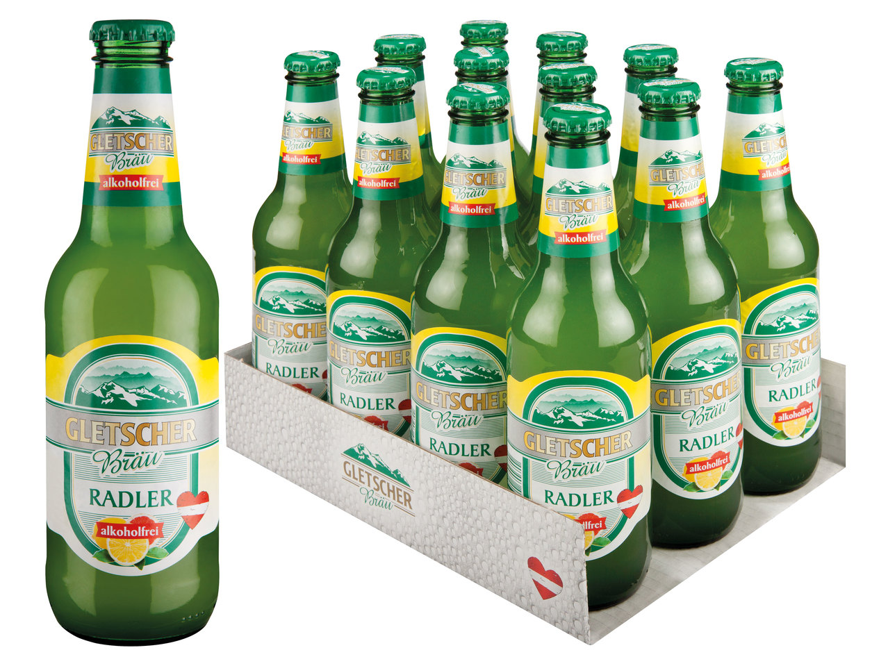 GLETSCHERBRÄU Alkoholfreier Zitrone-Grapefruit Radler