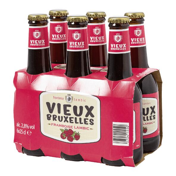 VIEUX BRUXELLES(R) 				Bière à la framboise, 6 pcs