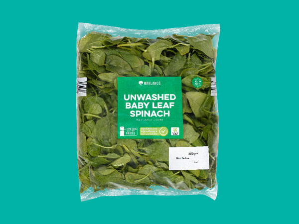 Oaklands Unwashed Baby Leaf Spinach
