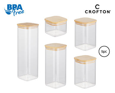 Storage Containers with Bamboo Lids 5pc