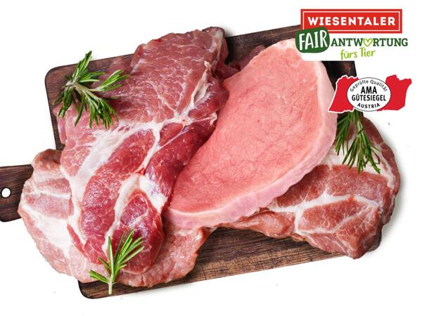 Frische Karree- oder Schopfsteaks