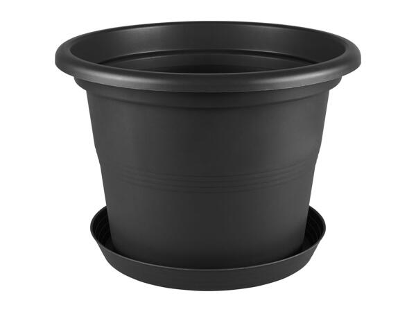 Parkside Plant Pot and Saucer - Grey