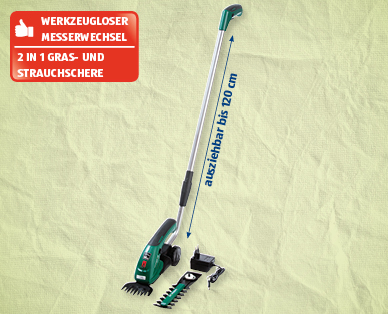 GARDENLINE(R) Lithium-Ionen Akku-Gras-/Strauchschere