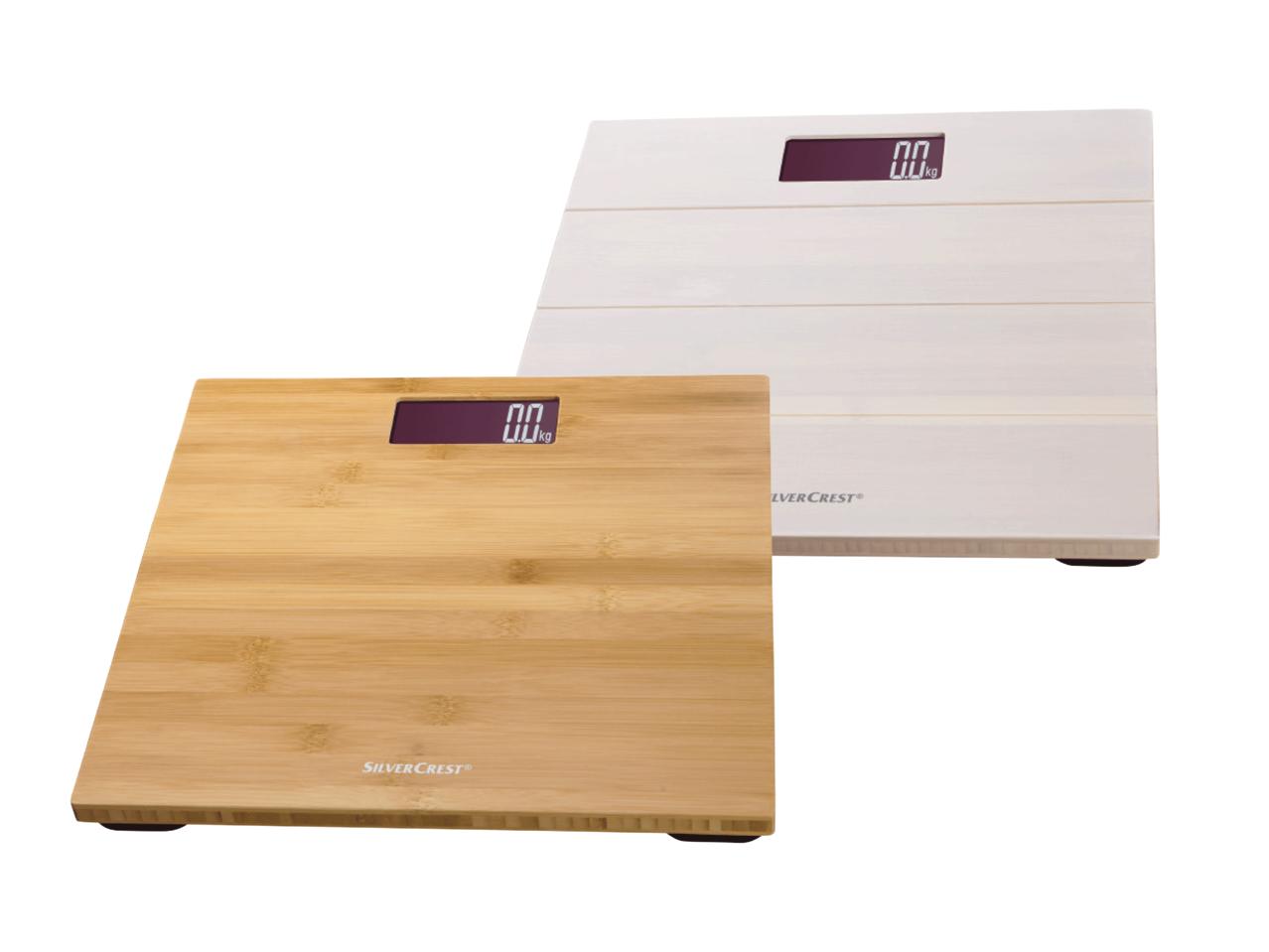 SILVERCREST PERSONAL CARE Bamboo Bathroom Scales