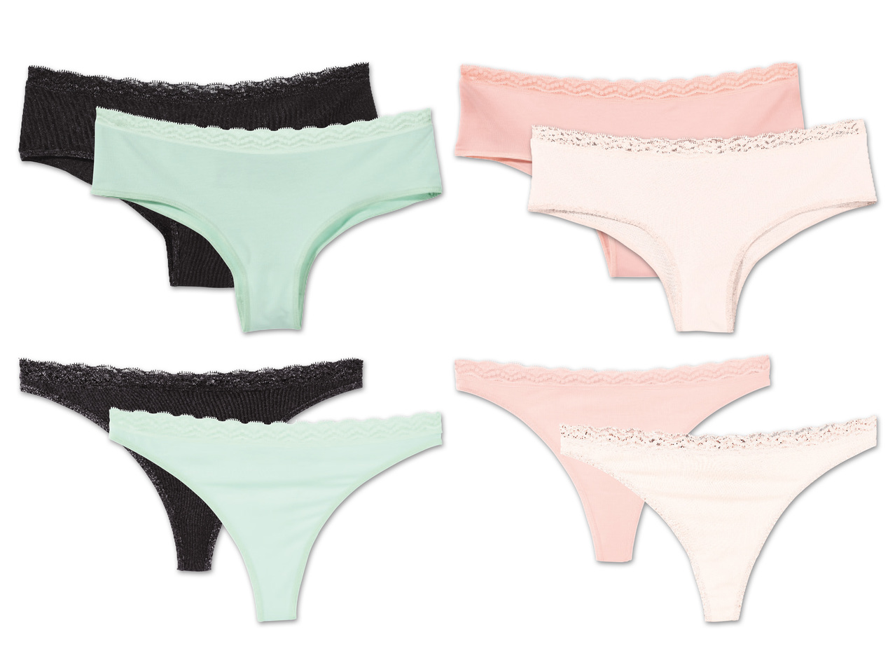 ESMARA(R)LINGERIE Damen Hipster/-Strings, 2 Stück1