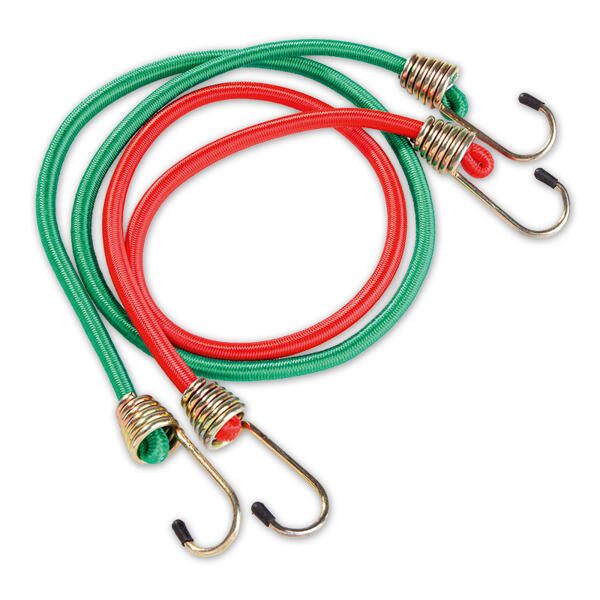 Farbiges Spannseil-Set mit Spiralhaken 12tlg.