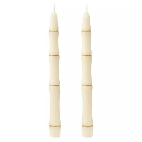 2 Pack Halloween Taper Candles - Bone