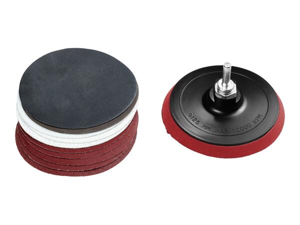 Parkside Hook & Loop Sanding Pad with Sanding Sheets - 11 Piece Set