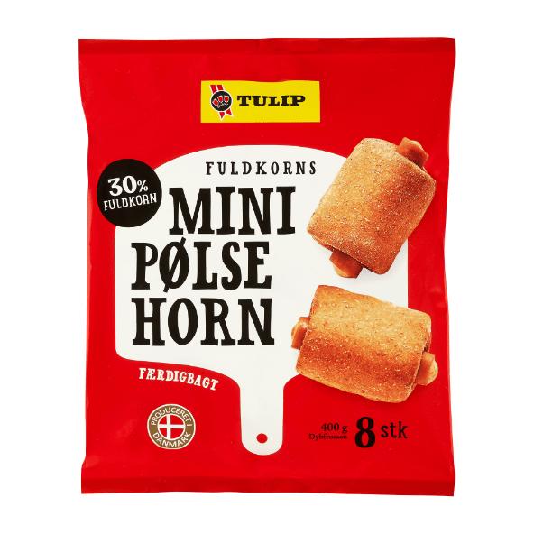 Fuldkornsminipølsehorn