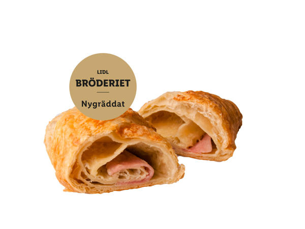 Ost- och skinkcroissant
