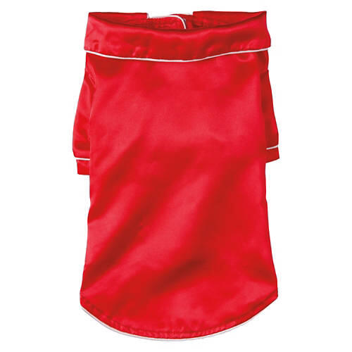 Holiday Pet Pajamas - Red Satin, S
