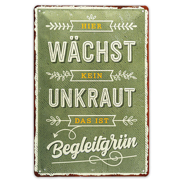 Retro-Schild "Garten"