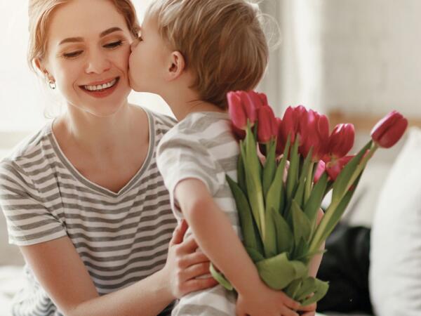 Tulpenstrauß einfärbig