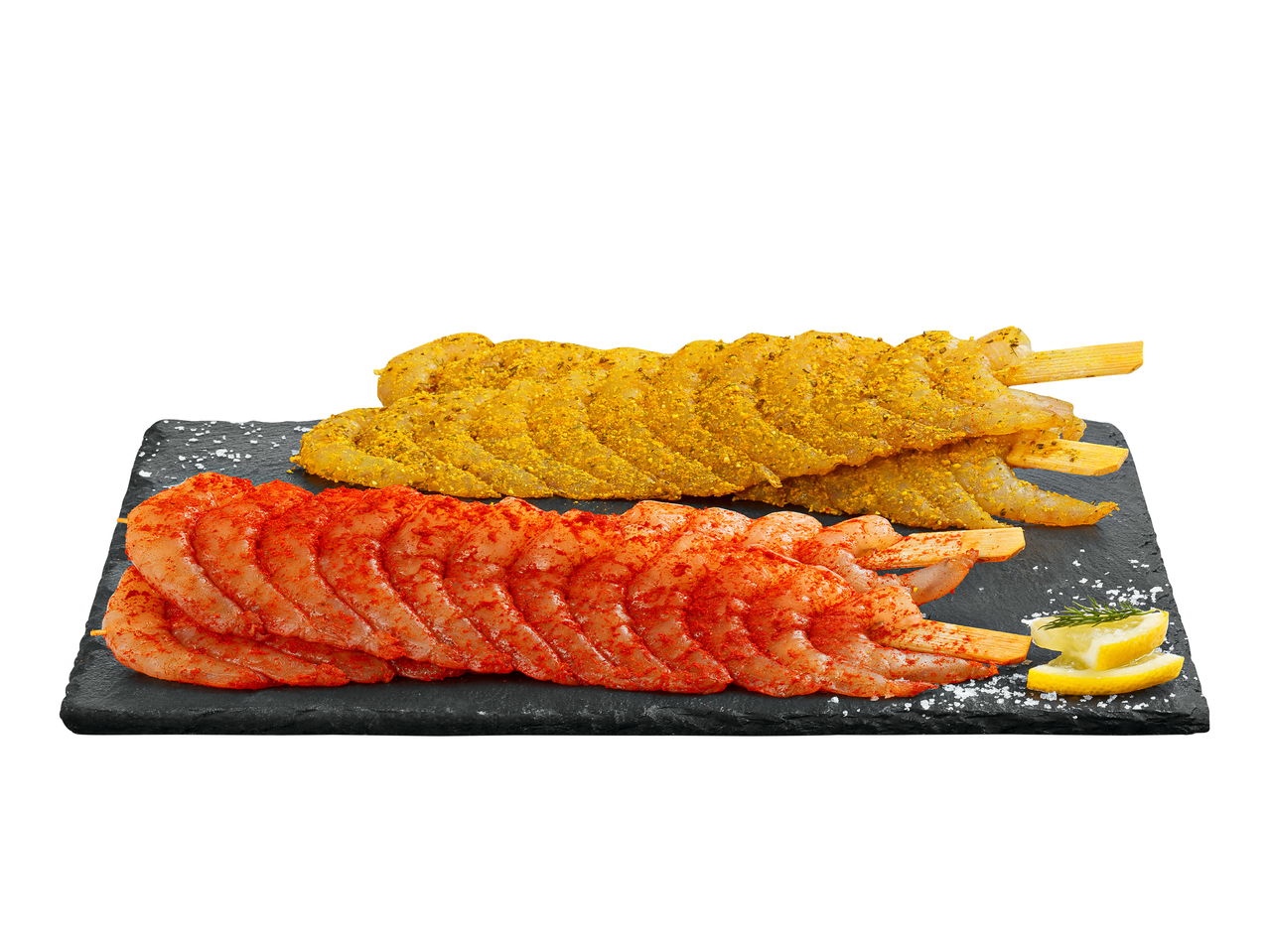 Brochettes de crevettes marinées ASC