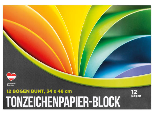 Tonzeichenpapierblock, 12 Bögen
