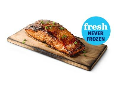 Fresh Korean BBQ or Asian Sesame Salmon on a Cedar Plank