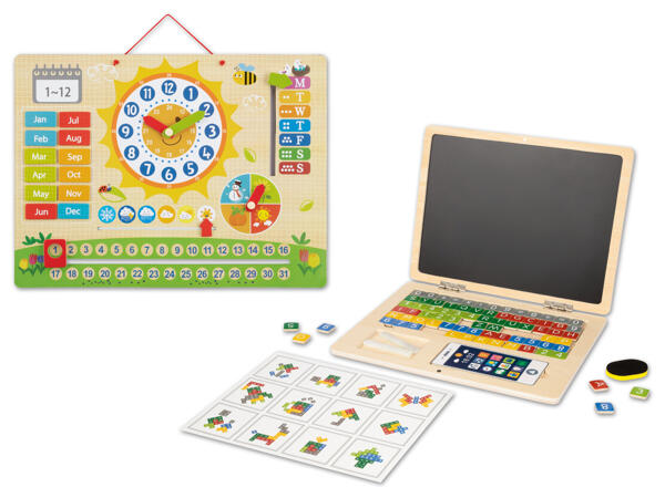 Holz Laptop/Magnetuhr