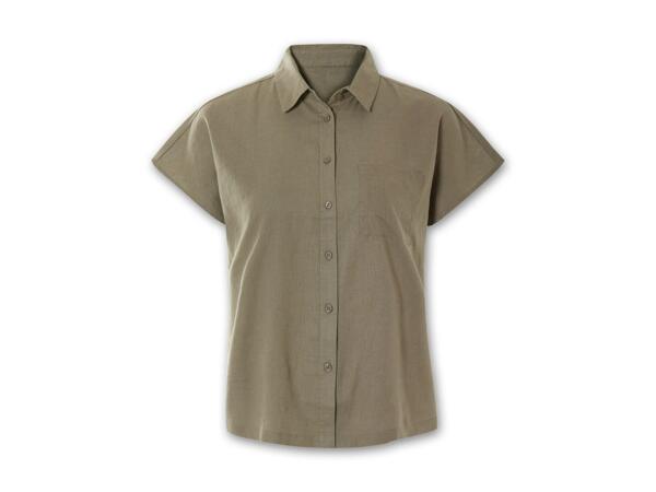 Damen/​Herren Leinen Bluse/​Hemd