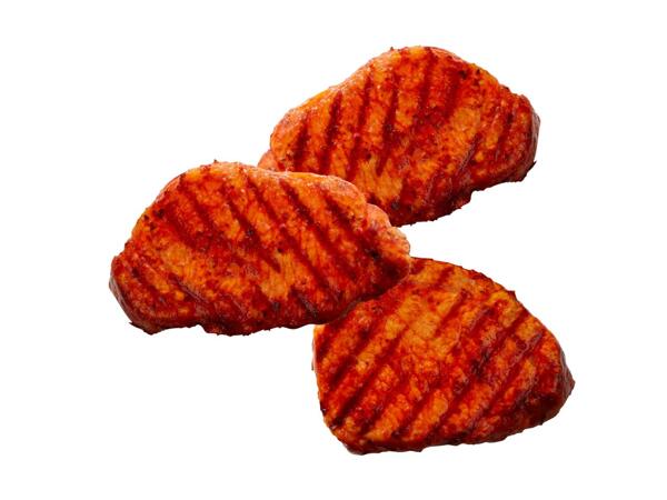 Steak de cou de porc mariné