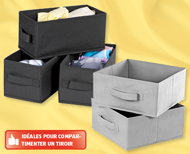 Boîtes de rangement en tissu EASY HOME(R)