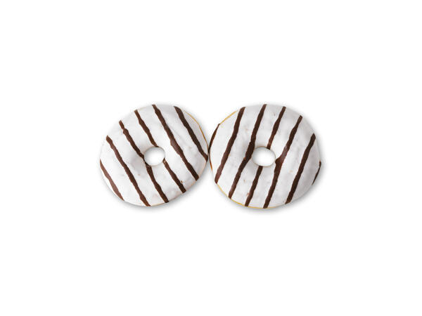Chokoladedonut, donut med vanilje eller berliner