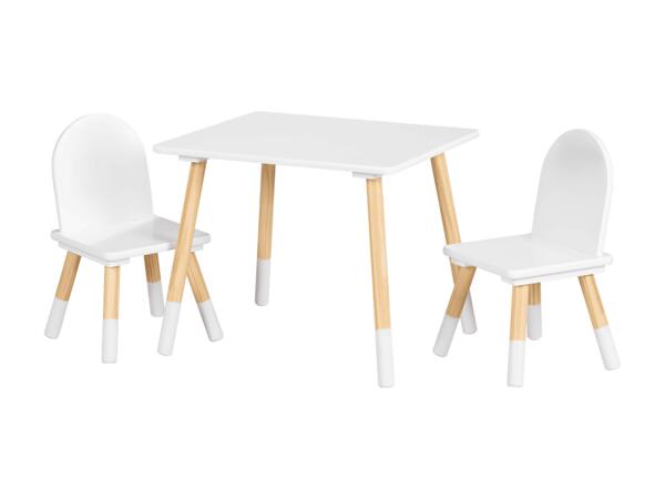 Ensemble table et chaises, 3 pièces