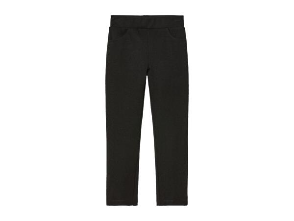 Girls' Black Jersey School Trousers