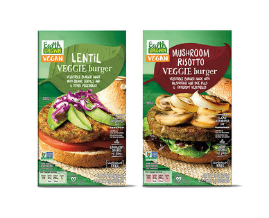 Earth Grown Lentil or Mushroom Risotto Veggie Burger