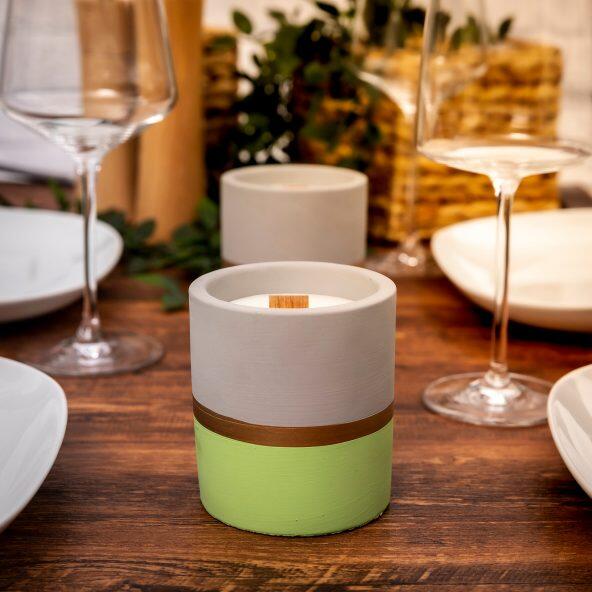 LIVING ART(R) 				Bougie parfumée à mèche en bois