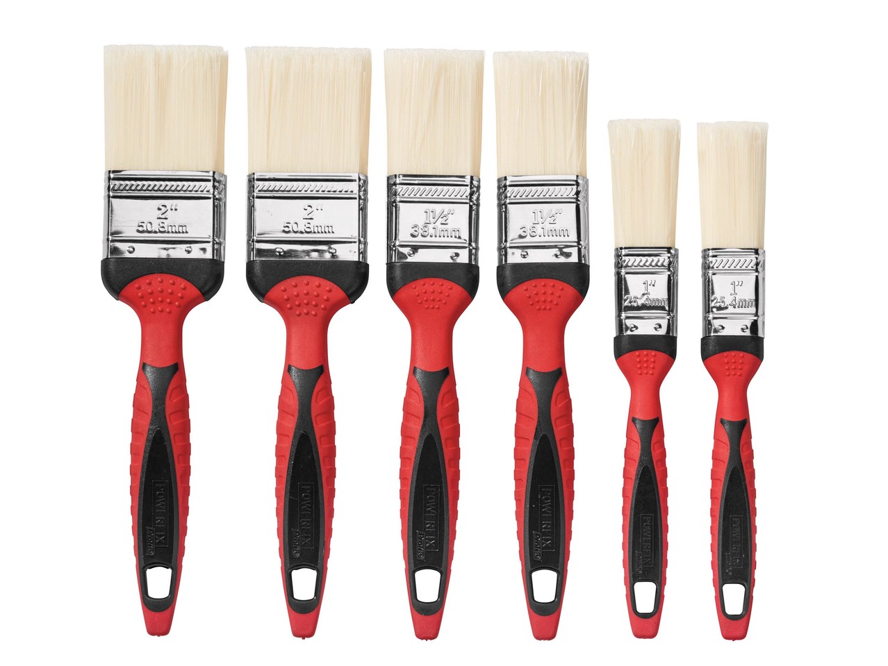 Flat Brush Set, 6 pieces