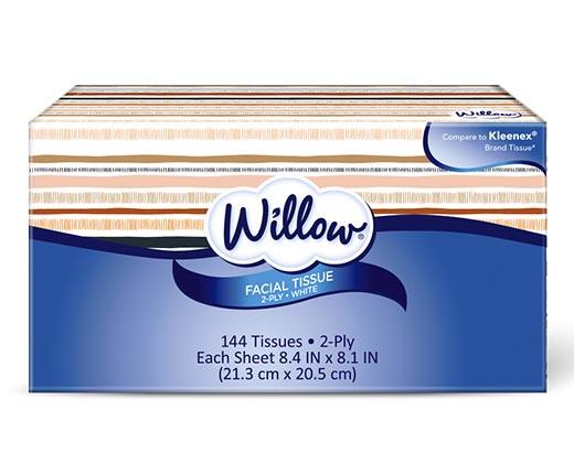 Willow 
 3-Pack Facial Tissue
