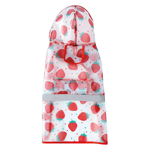 Pet Rain Jacket - Strawberries, S