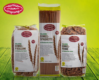 ZURÜCK ZUM URSPRUNG Österr. Bio-Dinkel-Vollkorn-Teigwaren