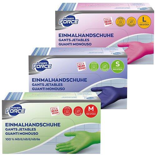 POWER FORCE Gants jetables en nitrile