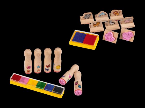 Holz-Kinderstempel-Set