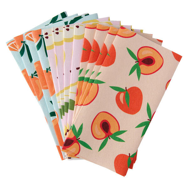 Crofton 12Pk Reusable Paper Towels, Fruits