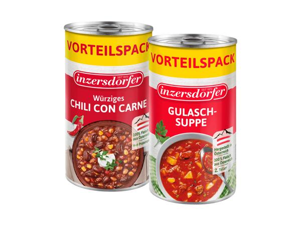 Fertiggerichte oder Suppen