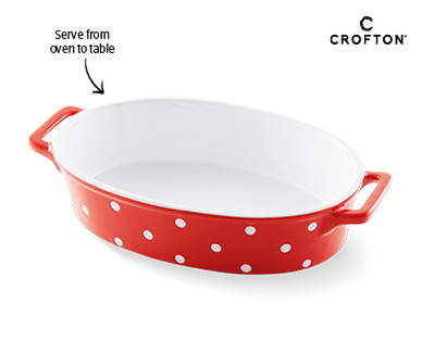 CERAMIC POLKA DOT BAKEWARE