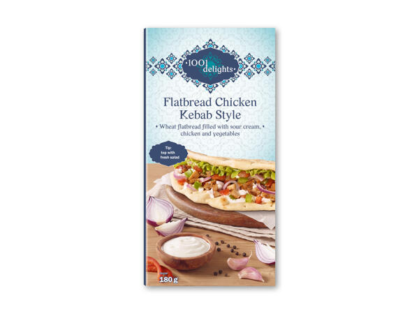 Fladbrød med kebab