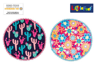Velour Printed Round Beach Towel