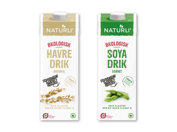 NATURLI‘ Økologisk soja- eller havredrik