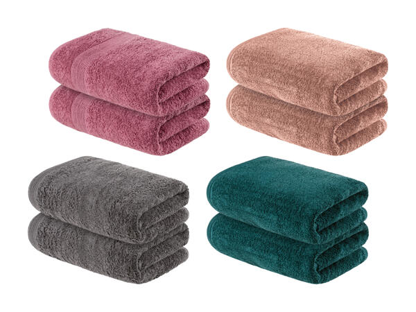 Serviettes de toilette éponge, lot de 2